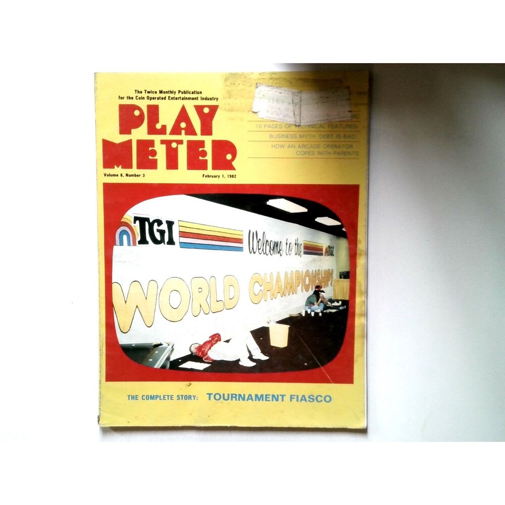 Vintage Play Meter Magazine Feb 1982 Arcade Hyperball Qix Stargate Spiders